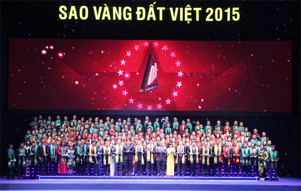 Vinh danh 200 doanh nghiệp “Sao Vàng đất Việt 2015”